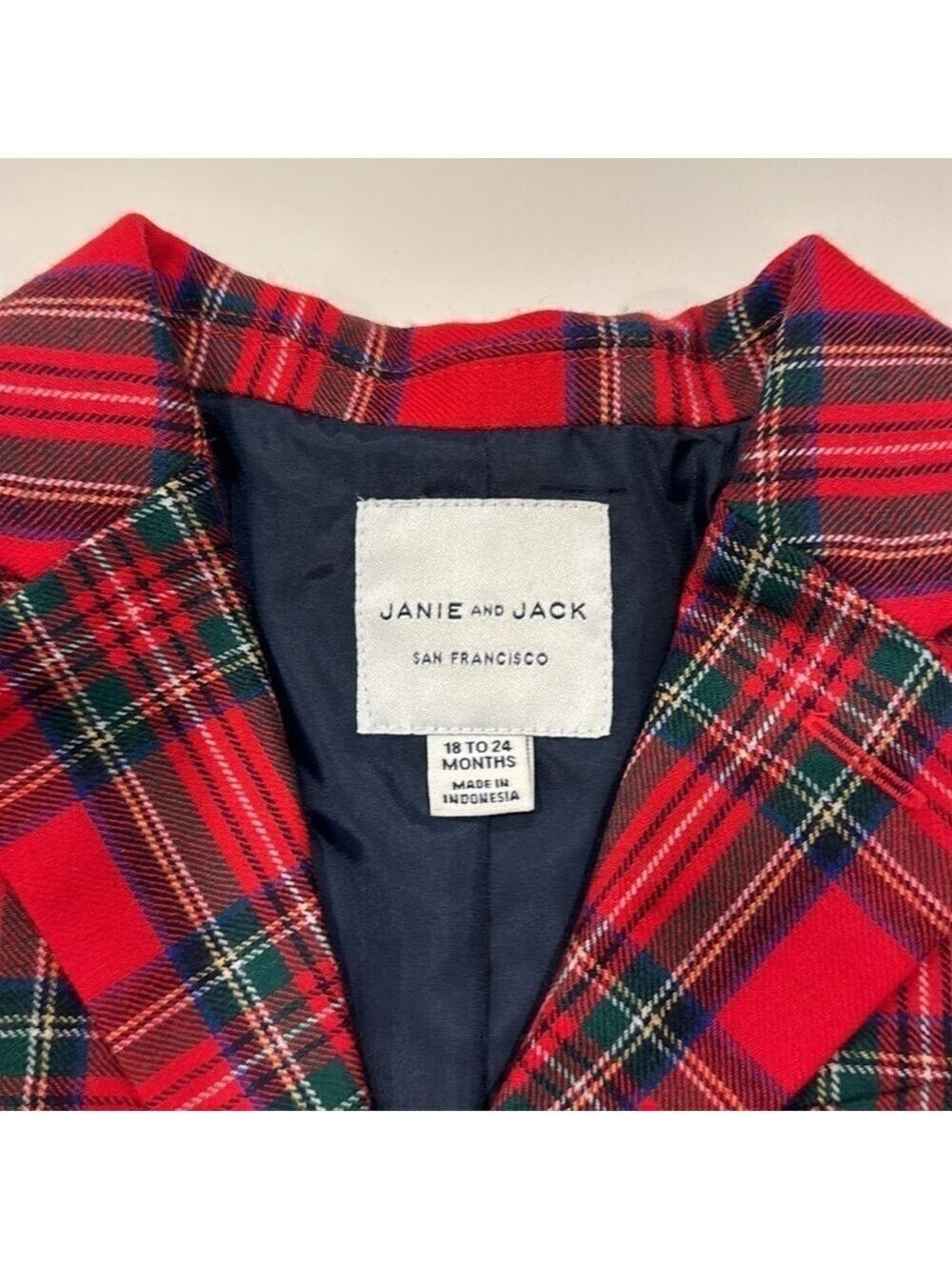 Janie and Jack Blazer Tartan 18 to 24 Months - Picture 2 of 5